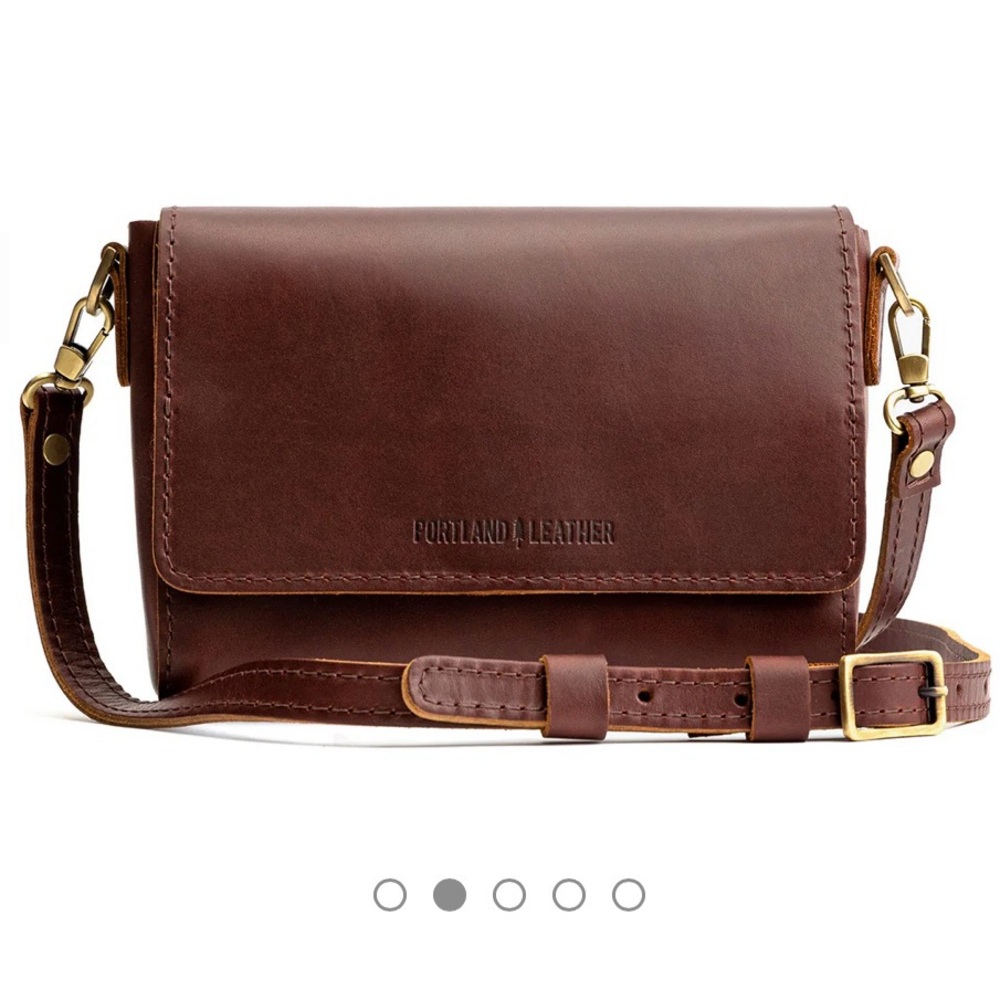 Portland Leather Goods Rich Brown Crossbody Bag